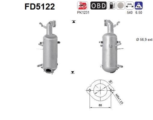 As FD5122 Протисажний/пиловий фільтр, система відведення ВГ FD5122: Купити в Україні - Добра ціна на EXIST.UA!