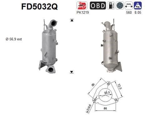 As FD5032Q Протисажний/пиловий фільтр, система відведення ВГ FD5032Q: Купити в Україні - Добра ціна на EXIST.UA!