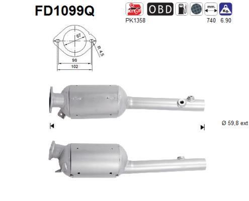 As FD1099Q Протисажний/пиловий фільтр, система відведення ВГ FD1099Q: Купити в Україні - Добра ціна на EXIST.UA!