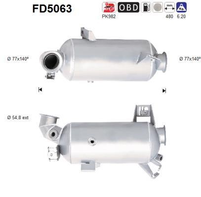 As FD5063 Протисажний/пиловий фільтр, система відведення ВГ FD5063: Купити в Україні - Добра ціна на EXIST.UA!