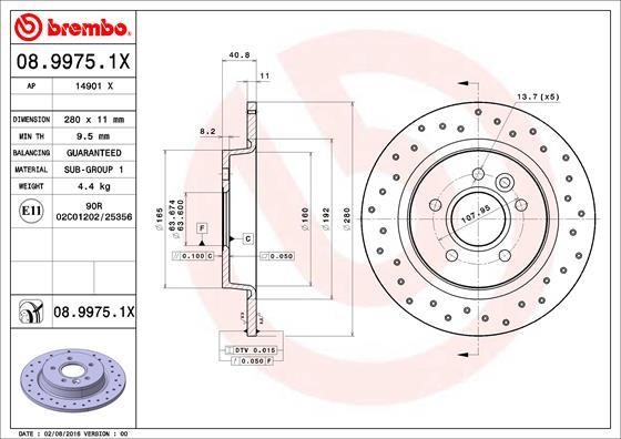 AP (Brembo) 14901 X Гальмівний диск 14901X: Купити в Україні - Добра ціна на EXIST.UA!