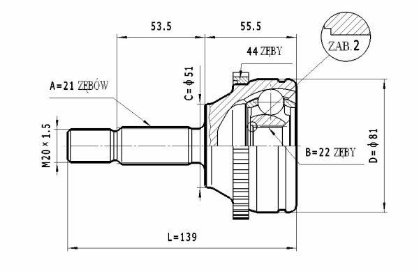 Statim C.362 Шарнір рівних кутових швидкостей (ШРКШ) C362: Купити в Україні - Добра ціна на EXIST.UA!