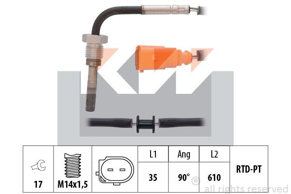 KW 422 019 Датчик температури відпрацьованих газів 422019: Купити в Україні - Добра ціна на EXIST.UA!