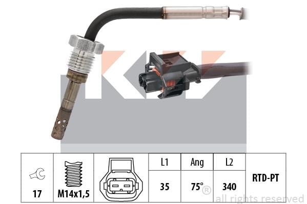 KW 422 196 Датчик температури відпрацьованих газів 422196: Купити в Україні - Добра ціна на EXIST.UA!