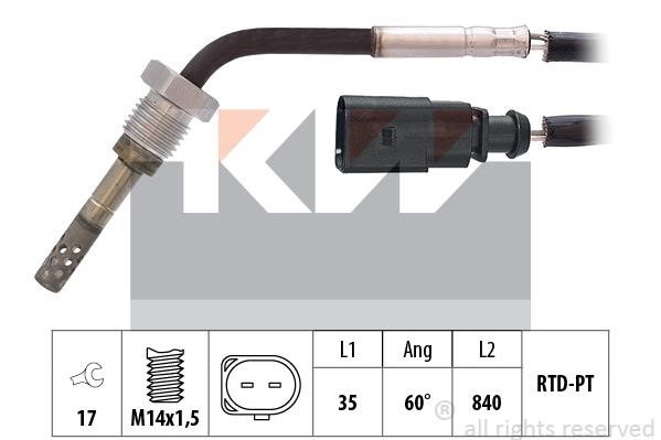 KW 422 205 Датчик температури відпрацьованих газів 422205: Купити в Україні - Добра ціна на EXIST.UA!