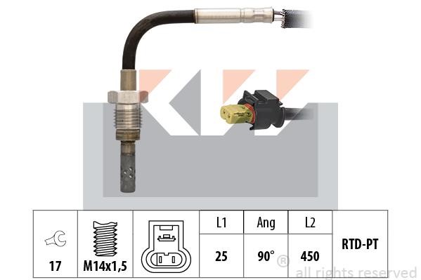 KW 422 307 Датчик температури відпрацьованих газів 422307: Купити в Україні - Добра ціна на EXIST.UA!