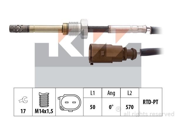 KW 422 266 Датчик температури відпрацьованих газів 422266: Купити в Україні - Добра ціна на EXIST.UA!