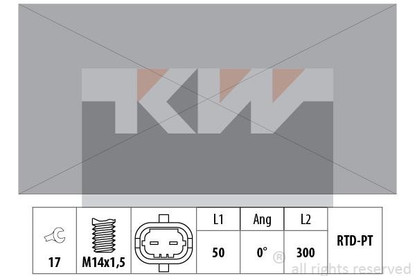KW 422 186 Датчик температури відпрацьованих газів 422186: Купити в Україні - Добра ціна на EXIST.UA!