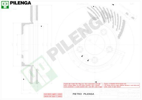 Pilenga V858R Диск гальмівний передній вентильований V858R: Купити в Україні - Добра ціна на EXIST.UA!