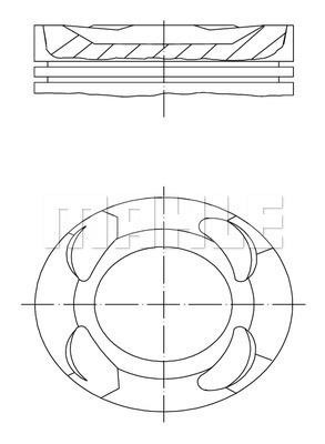 Mahle Original 081 PI 00124 000 Поршень з кільцями, комплект 081PI00124000: Купити в Україні - Добра ціна на EXIST.UA!