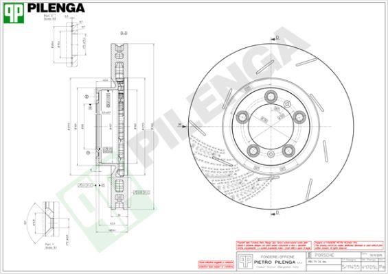 Pilenga V1705L Диск гальмівний передній вентильований V1705L: Купити в Україні - Добра ціна на EXIST.UA!