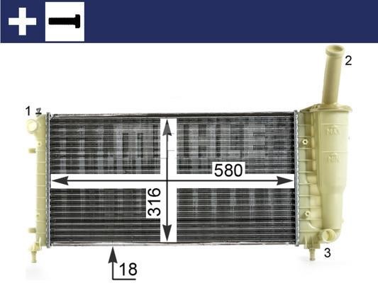 Mahle Original Радіатор охолодження двигуна – ціна 6399 UAH