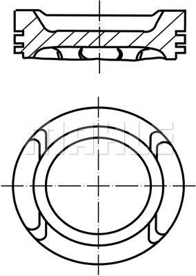 Mahle Original 021 PI 00116 002 Поршень з кільцями, комплект 021PI00116002: Купити в Україні - Добра ціна на EXIST.UA!