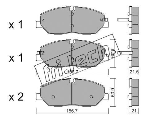Fri.tech 1094.0 Гальмівні колодки, комплект 10940: Приваблива ціна - Купити в Україні на EXIST.UA!
