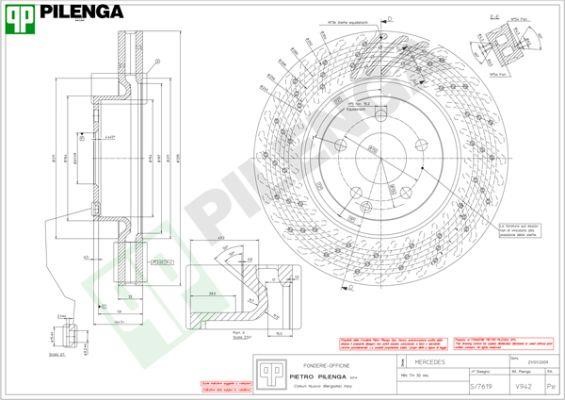 Pilenga V942 Диск гальмівний передній вентильований V942: Купити в Україні - Добра ціна на EXIST.UA!