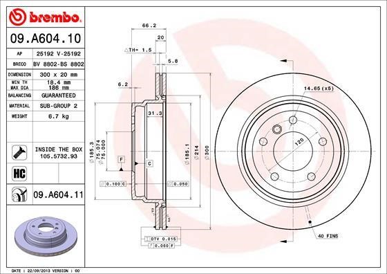 Breco BS 8802 Диск гальмівний задній вентильований BS8802: Купити в Україні - Добра ціна на EXIST.UA!