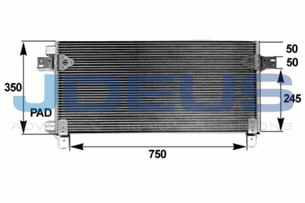 J. Deus 715M10 Радіатор кондиціонера (Конденсатор) 715M10: Купити в Україні - Добра ціна на EXIST.UA!