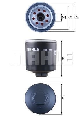 Mahle Original OC 1539 Фільтр масляний OC1539: Купити в Україні - Добра ціна на EXIST.UA!