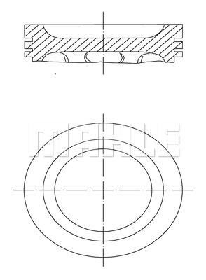 Mahle Original 028 PI 00161 002 Поршень з кільцями, комплект 028PI00161002: Приваблива ціна - Купити в Україні на EXIST.UA!