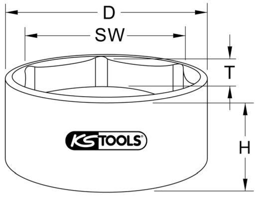 Ключ для гайки осі Ks tools 450.0245