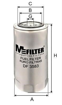 M-Filter DF 3583 Фільтр палива DF3583: Купити в Україні - Добра ціна на EXIST.UA!