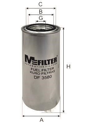 M-Filter DF 3580 Фільтр палива DF3580: Купити в Україні - Добра ціна на EXIST.UA!