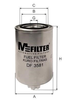 M-Filter DF 3581 Фільтр палива DF3581: Купити в Україні - Добра ціна на EXIST.UA!