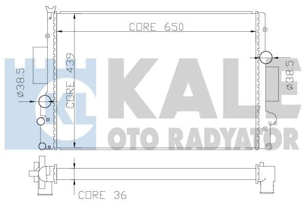 Kale Oto Radiator 341985 Радіатор охолодження двигуна 341985: Купити в Україні - Добра ціна на EXIST.UA!