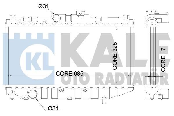 Kale Oto Radiator 342160 Радіатор охолодження двигуна 342160: Купити в Україні - Добра ціна на EXIST.UA!