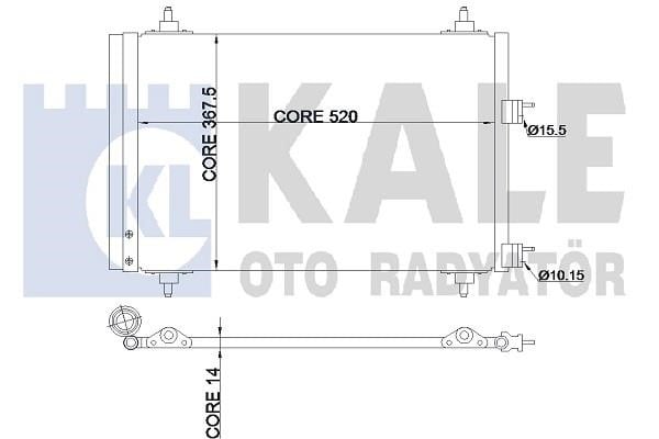 Kale Oto Radiator 343095 Радіатор кондиціонера (Конденсатор) 343095: Купити в Україні - Добра ціна на EXIST.UA!