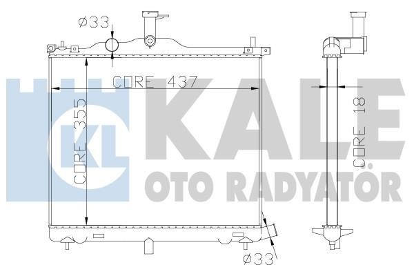Kale Oto Radiator 341975 Радіатор охолодження двигуна 341975: Купити в Україні - Добра ціна на EXIST.UA!