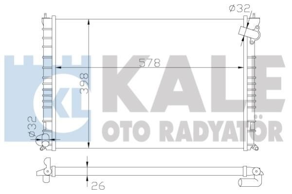Kale Oto Radiator 342030 Радіатор охолодження двигуна 342030: Купити в Україні - Добра ціна на EXIST.UA!