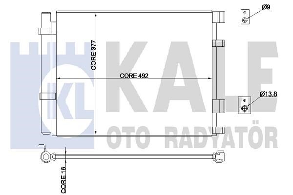 Kale Oto Radiator 343015 Радіатор кондиціонера (Конденсатор) 343015: Купити в Україні - Добра ціна на EXIST.UA!