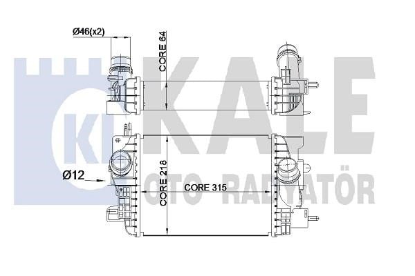 Kale Oto Radiator 345055 Інтеркулер 345055: Купити в Україні - Добра ціна на EXIST.UA!