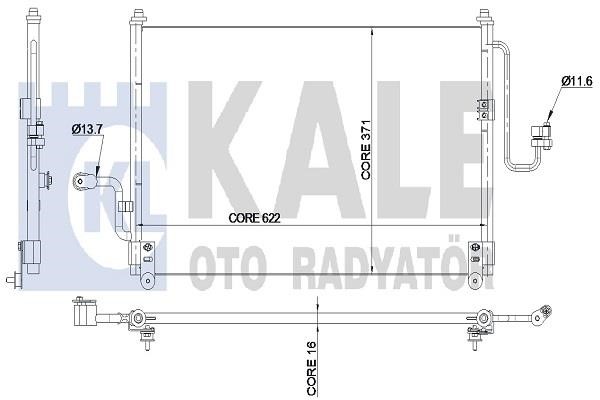Kale Oto Radiator 345180 Радіатор кондиціонера (Конденсатор) 345180: Купити в Україні - Добра ціна на EXIST.UA!