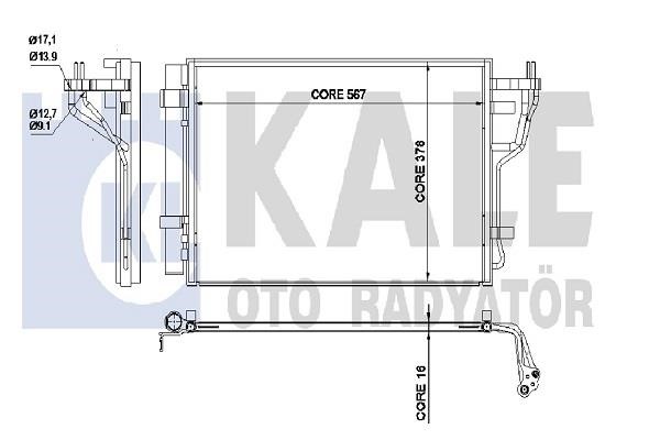 Kale Oto Radiator 342535 Радіатор кондиціонера (Конденсатор) 342535: Купити в Україні - Добра ціна на EXIST.UA!