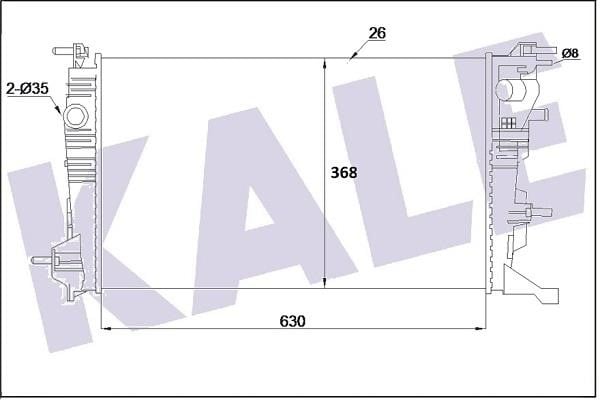 Kale Oto Radiator 351030 Радіатор охолодження двигуна 351030: Купити в Україні - Добра ціна на EXIST.UA!