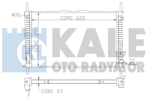 Kale Oto Radiator 368700 Радіатор охолодження двигуна 368700: Купити в Україні - Добра ціна на EXIST.UA!