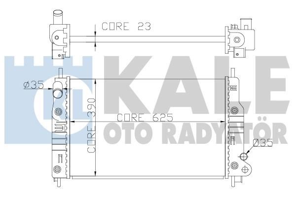 Kale Oto Radiator 355900 Радіатор охолодження двигуна 355900: Купити в Україні - Добра ціна на EXIST.UA!