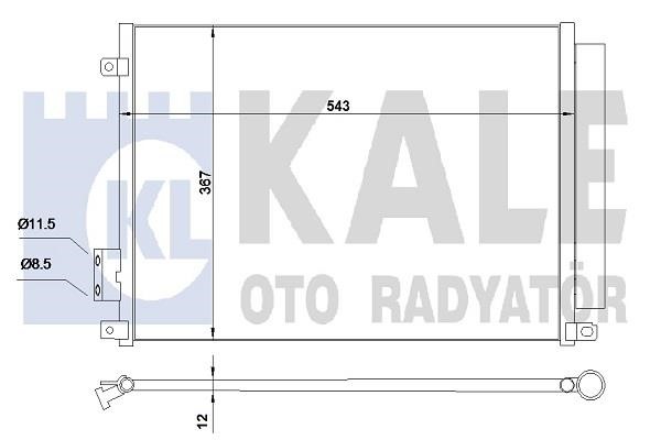 Kale Oto Radiator 345360 Радіатор кондиціонера (Конденсатор) 345360: Купити в Україні - Добра ціна на EXIST.UA!
