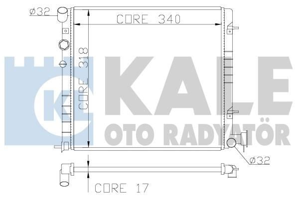Kale Oto Radiator 372500 Радіатор охолодження двигуна 372500: Купити в Україні - Добра ціна на EXIST.UA!
