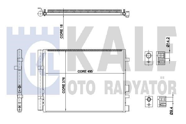 Kale Oto Radiator 342990 Радіатор кондиціонера (Конденсатор) 342990: Купити в Україні - Добра ціна на EXIST.UA!