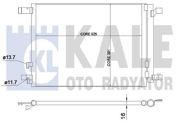Kale Oto Radiator 342405 Радіатор кондиціонера (Конденсатор) 342405: Купити в Україні - Добра ціна на EXIST.UA!