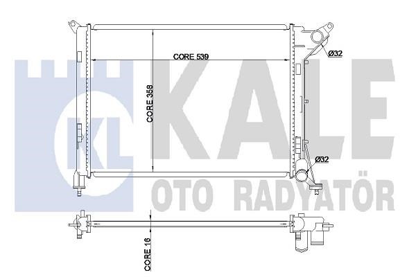 Kale Oto Radiator 342035 Радіатор охолодження двигуна 342035: Купити в Україні - Добра ціна на EXIST.UA!