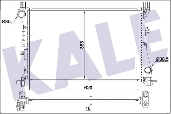 Kale Oto Radiator 348440 Радіатор охолодження двигуна 348440: Купити в Україні - Добра ціна на EXIST.UA!