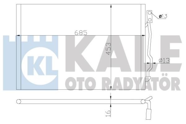 Kale Oto Radiator 343050 Радіатор кондиціонера (Конденсатор) 343050: Купити в Україні - Добра ціна на EXIST.UA!