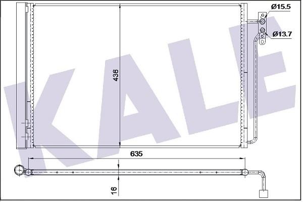 Kale Oto Radiator 350665 Радіатор кондиціонера (Конденсатор) 350665: Купити в Україні - Добра ціна на EXIST.UA!