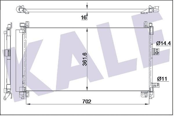 Kale Oto Radiator 355155 Радіатор кондиціонера (Конденсатор) 355155: Купити в Україні - Добра ціна на EXIST.UA!