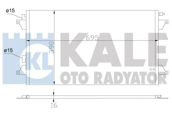Kale Oto Radiator 382500 Радіатор кондиціонера (Конденсатор) 382500: Купити в Україні - Добра ціна на EXIST.UA!