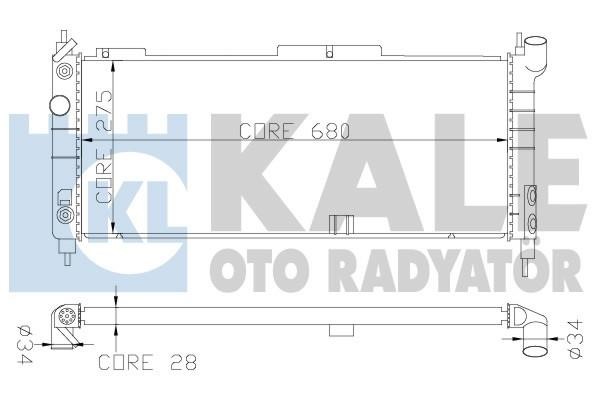 Kale Oto Radiator 371400 Радіатор охолодження двигуна 371400: Приваблива ціна - Купити в Україні на EXIST.UA!